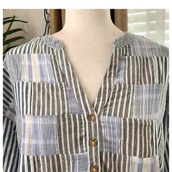 Maeve The Zoe Swing Patchwork Blouse in Patchwork - Picture 7 of 8